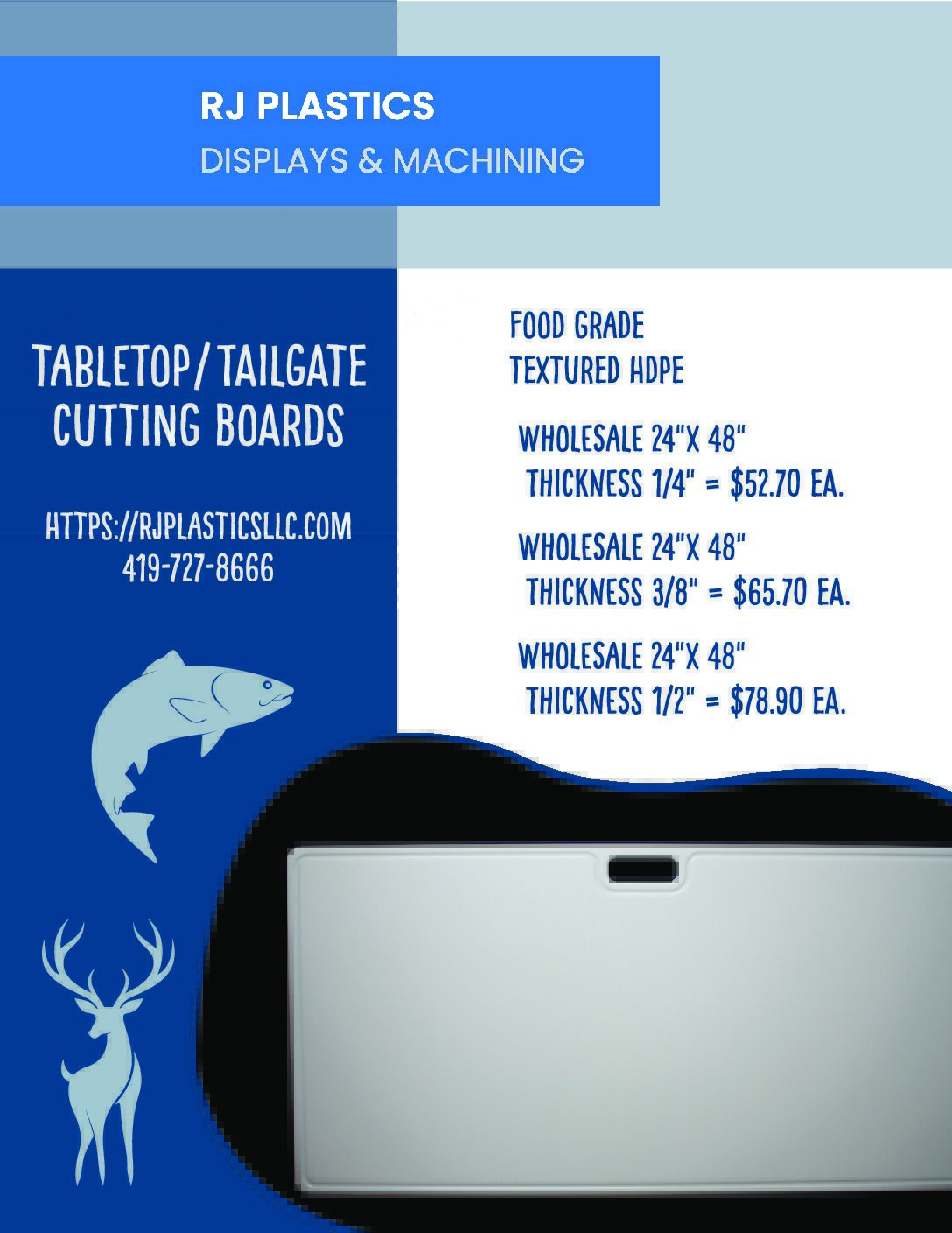 TABELTOP/TAILGATE CUTTING BOARD